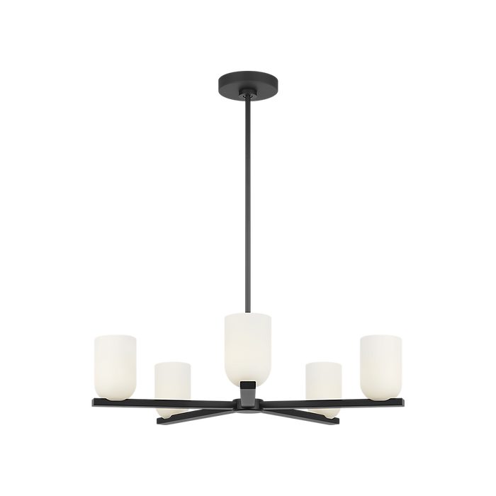 Generation Lighting Neblina Five-Light Chandelier Midnight Black Bulb[s] Not Included (GLC1935MBK)