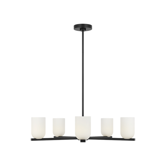 Generation Lighting Neblina Five-Light Chandelier Midnight Black Bulb[s] Included (GLC1935MBKE)