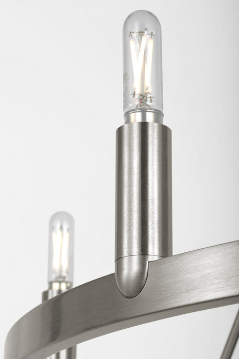 Generation Lighting Mirla Six-Light Chandelier Brushed Nickel Bulb[s] Included (GLC2016BNE)