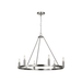 Generation Lighting Mirla Six-Light Chandelier Brushed Nickel Bulb[s] Included (GLC2016BNE)
