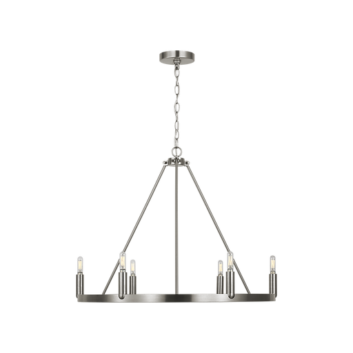 Generation Lighting Mirla Six-Light Chandelier Brushed Nickel Bulb[s] Not Included (GLC2016BN)