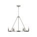 Generation Lighting Mirla Six-Light Chandelier Brushed Nickel Bulb[s] Included (GLC2016BNE)