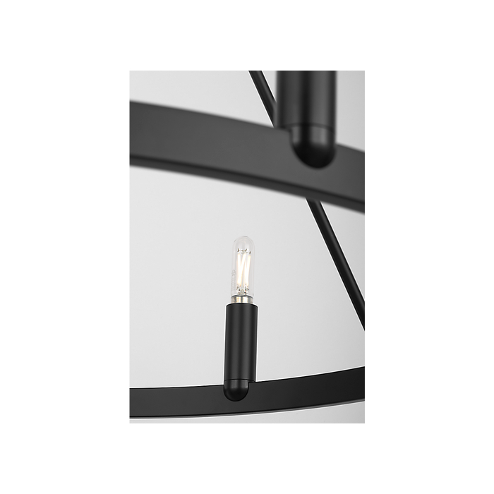 Generation Lighting Mirla Six-Light Chandelier Midnight Black Bulb[s] Not Included (GLC2016MBK)