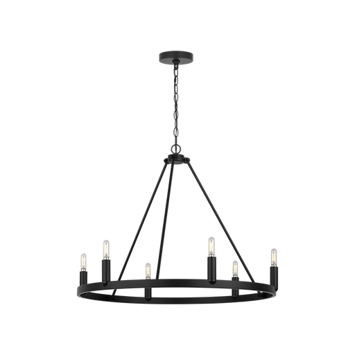 Generation Lighting Mirla Six-Light Chandelier Midnight Black Bulb[s] Not Included (GLC2016MBK)