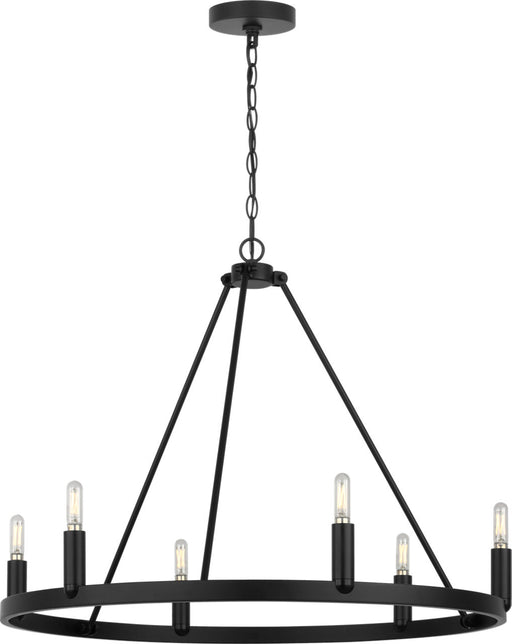 Generation Lighting Mirla Six-Light Chandelier Midnight Black Bulb[s] Included (GLC2016MBKE)