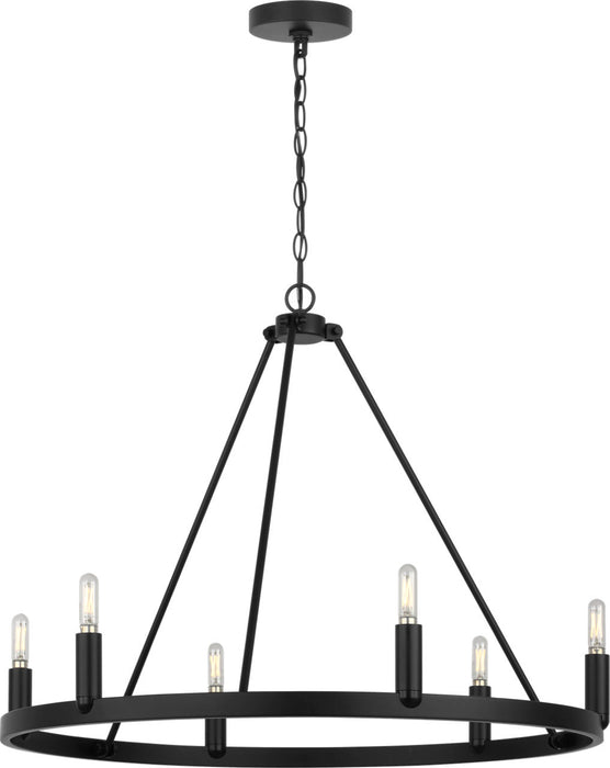 Generation Lighting Mirla Six-Light Chandelier Midnight Black Bulb[s] Included (GLC2016MBKE)