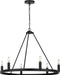Generation Lighting Mirla Six-Light Chandelier Midnight Black Bulb[s] Included (GLC2016MBKE)