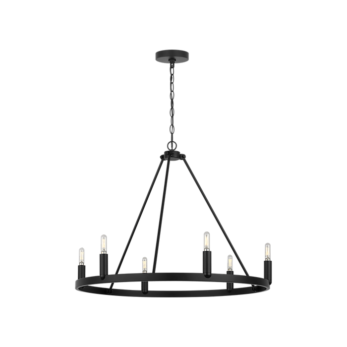 Generation Lighting Mirla Six-Light Chandelier Midnight Black Bulb[s] Not Included (GLC2016MBK)