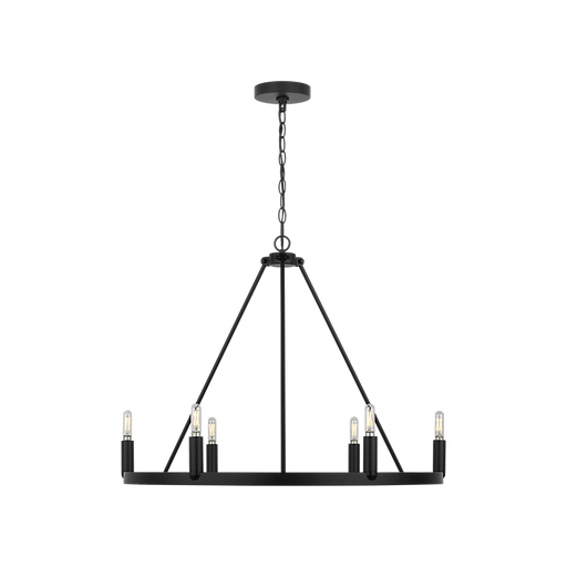 Generation Lighting Mirla Six-Light Chandelier Midnight Black Bulb[s] Included (GLC2016MBKE)