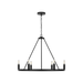 Generation Lighting Mirla Six-Light Chandelier Midnight Black Bulb[s] Not Included (GLC2016MBK)