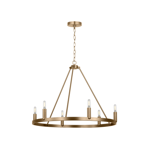Generation Lighting Mirla Six-Light Chandelier Satin Brass Bulb[s] Not Included (GLC2016SB)