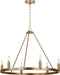 Generation Lighting Mirla Six-Light Chandelier Satin Brass Bulb[s] Included (GLC2016SBE)