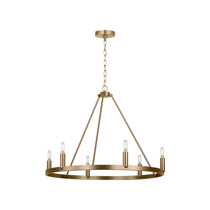 Generation Lighting Mirla Six-Light Chandelier Satin Brass Bulb[s] Not Included (GLC2016SB)
