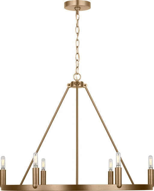Generation Lighting Mirla Six-Light Chandelier Satin Brass Bulb[s] Not Included (GLC2016SB)