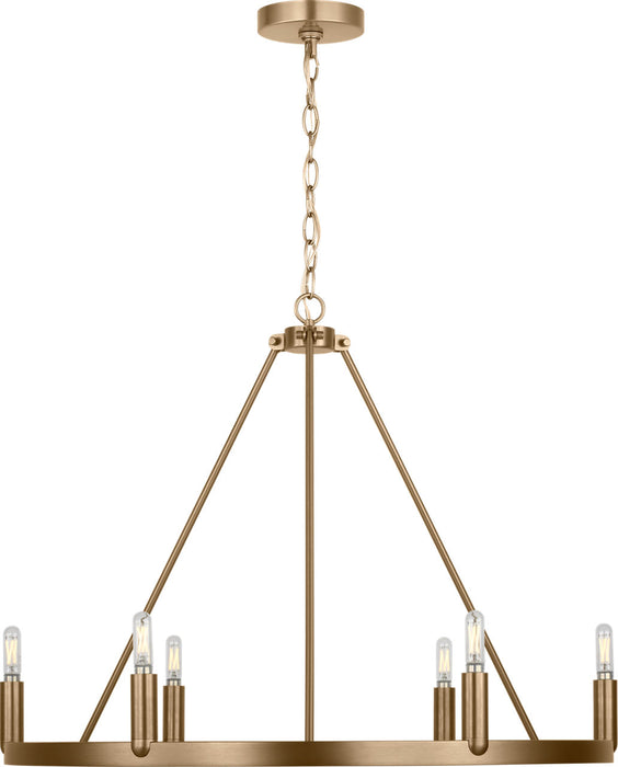 Generation Lighting Mirla Six-Light Chandelier Satin Brass Bulb[s] Not Included (GLC2016SB)
