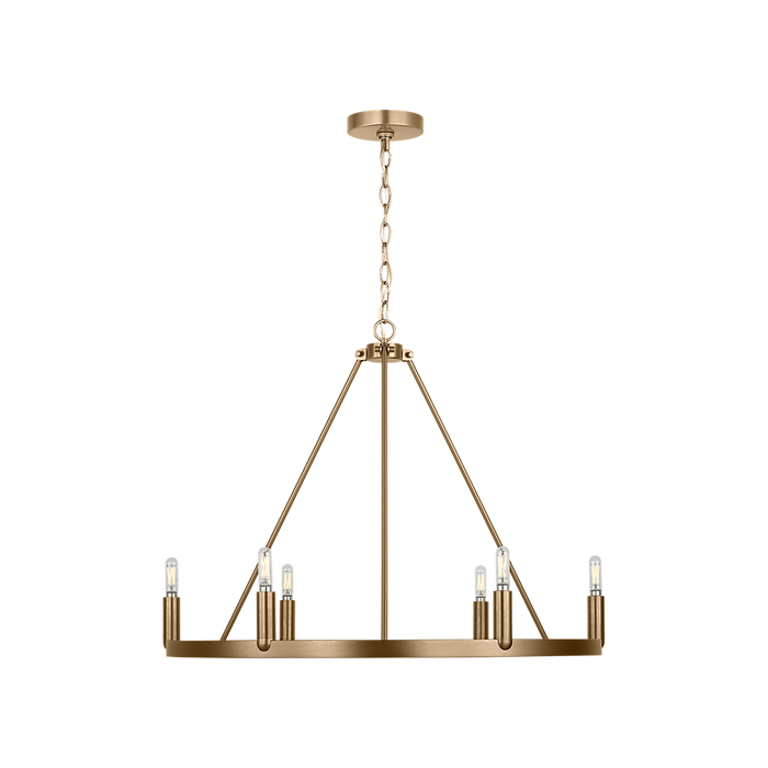 Generation Lighting Mirla Six-Light Chandelier Satin Brass Bulb[s] Included (GLC2016SBE)