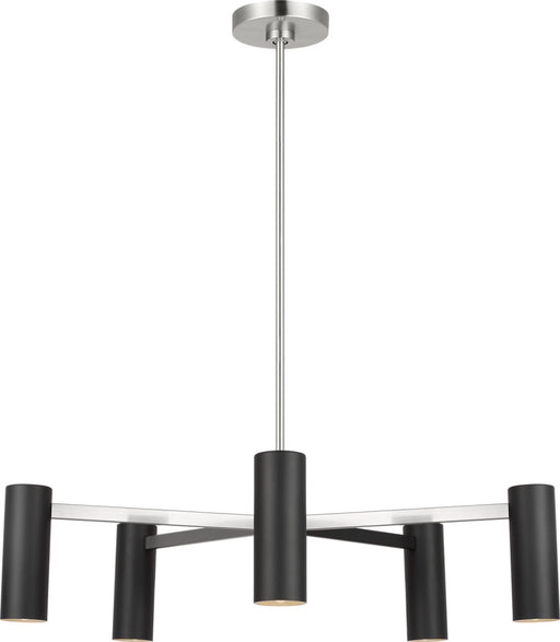 Generation Lighting Zentro Five-Light Chandelier Brushed Nickel Bulb[s] Not Included (GLC2055BN)