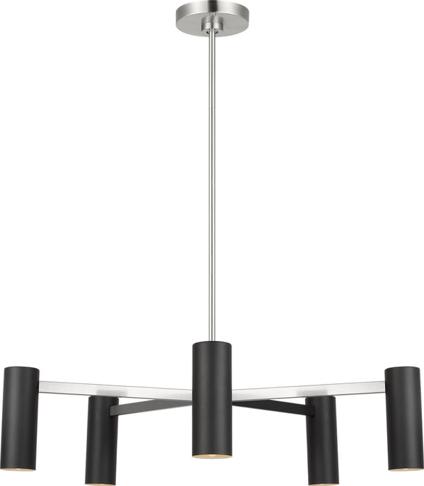Generation Lighting Zentro Five-Light Chandelier Brushed Nickel Bulb[s] Not Included (GLC2055BN)