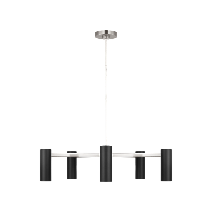 Generation Lighting Zentro Five-Light Chandelier Brushed Nickel Bulb[s] Included (GLC2055BNE)