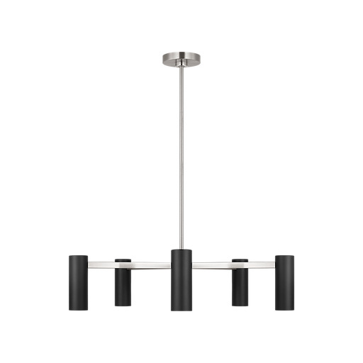 Generation Lighting Zentro Five-Light Chandelier Brushed Nickel Bulb[s] Not Included (GLC2055BN)
