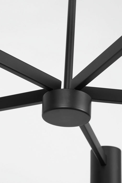 Generation Lighting Zentro Five-Light Chandelier Midnight Black Bulb[s] Not Included (GLC2055MBK)
