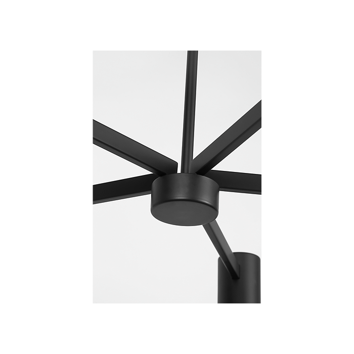 Generation Lighting Zentro Five-Light Chandelier Midnight Black Bulb[s] Included (GLC2055MBKE)