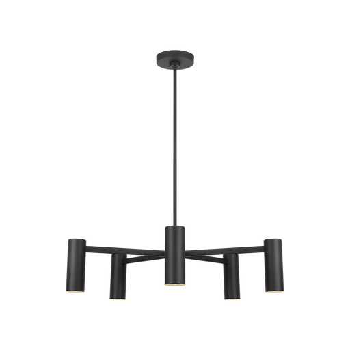 Generation Lighting Zentro Five-Light Chandelier Midnight Black Bulb[s] Not Included (GLC2055MBK)