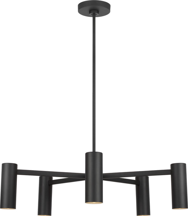 Generation Lighting Zentro Five-Light Chandelier Midnight Black Bulb[s] Included (GLC2055MBKE)