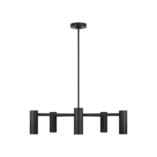 Generation Lighting Zentro Five-Light Chandelier Midnight Black Bulb[s] Not Included (GLC2055MBK)