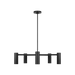 Generation Lighting Zentro Five-Light Chandelier Midnight Black Bulb[s] Included (GLC2055MBKE)