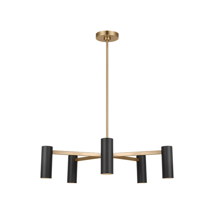 Generation Lighting Zentro Five-Light Chandelier Satin Brass Bulb[s] Included (GLC2055SBE)