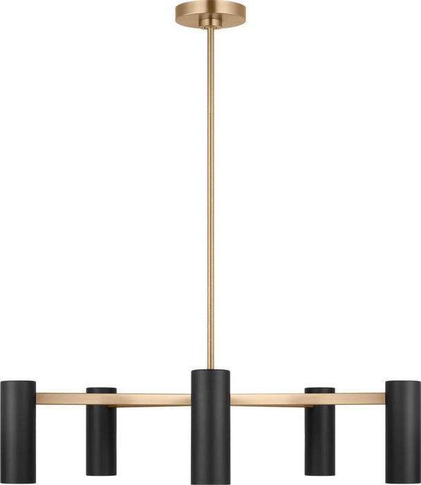 Generation Lighting Zentro Five-Light Chandelier Satin Brass Bulb[s] Included (GLC2055SBE)