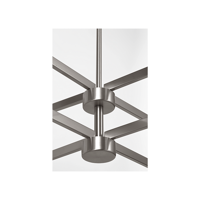 Generation Lighting Zentro Eight-Light Chandelier Brushed Nickel Bulb[s] Included (GLC2068BNE)