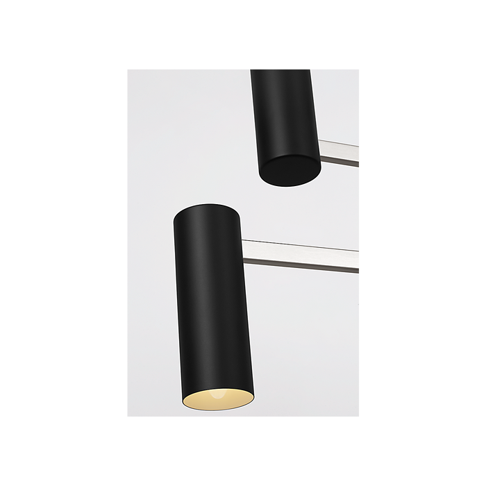 Generation Lighting Zentro Eight-Light Chandelier Brushed Nickel Bulb[s] Included (GLC2068BNE)