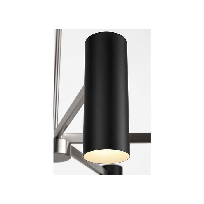 Generation Lighting Zentro Eight-Light Chandelier Brushed Nickel Bulb[s] Included (GLC2068BNE)