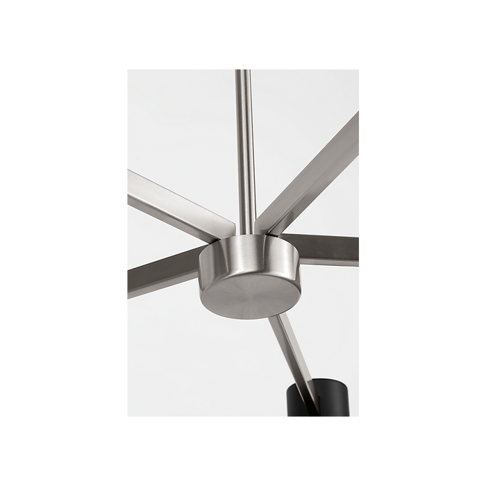 Generation Lighting Zentro Eight-Light Chandelier Brushed Nickel Bulb[s] Included (GLC2068BNE)