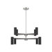 Generation Lighting Zentro Eight-Light Chandelier Brushed Nickel Bulb[s] Included (GLC2068BNE)