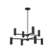 Generation Lighting Zentro Eight-Light Chandelier Midnight Black Bulb[s] Not Included (GLC2068MBK)