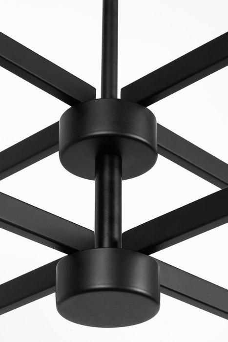 Generation Lighting Zentro Eight-Light Chandelier Midnight Black Bulb[s] Not Included (GLC2068MBK)