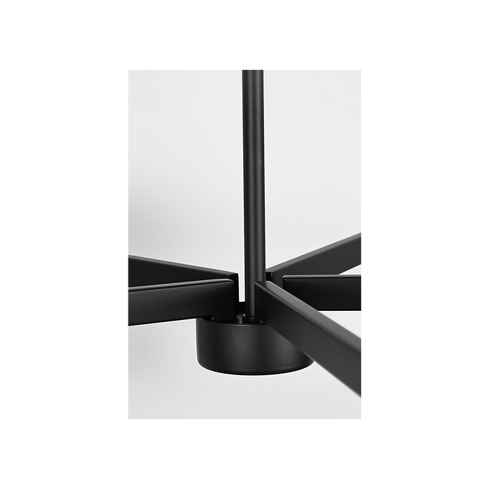 Generation Lighting Zentro Eight-Light Chandelier Midnight Black Bulb[s] Not Included (GLC2068MBK)