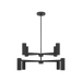 Generation Lighting Zentro Eight-Light Chandelier Midnight Black Bulb[s] Included (GLC2068MBKE)