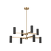 Generation Lighting Zentro Eight-Light Chandelier Satin Brass Bulb[s] Included (GLC2068SBE)