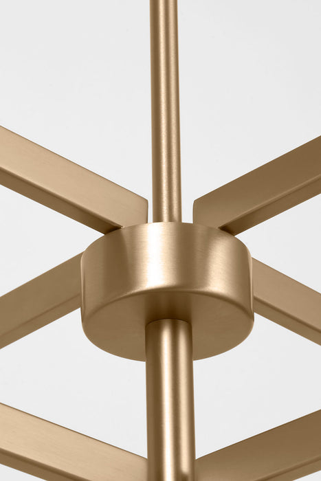Generation Lighting Zentro Eight-Light Chandelier Satin Brass Bulb[s] Not Included (GLC2068SB)