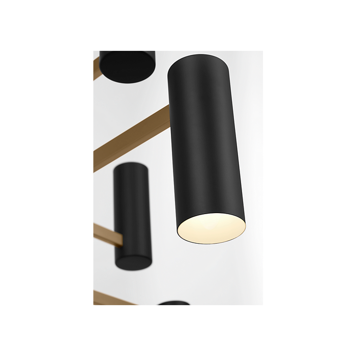 Generation Lighting Zentro Eight-Light Chandelier Satin Brass Bulb[s] Included (GLC2068SBE)