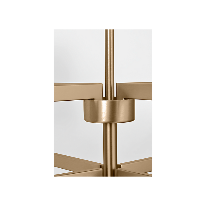 Generation Lighting Zentro Eight-Light Chandelier Satin Brass Bulb[s] Included (GLC2068SBE)
