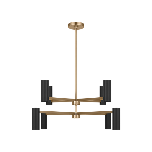 Generation Lighting Zentro Eight-Light Chandelier Satin Brass Bulb[s] Not Included (GLC2068SB)