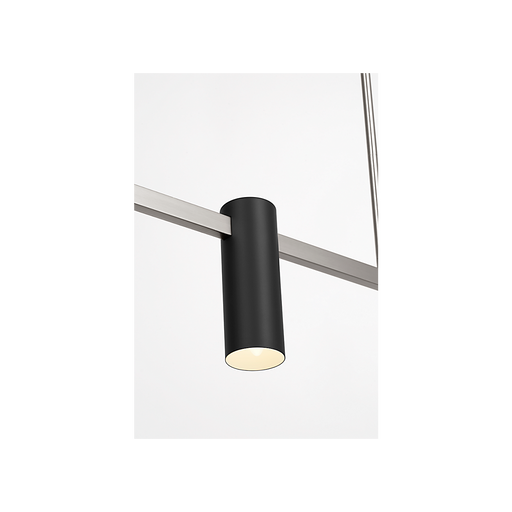 Generation Lighting Zentro Four-Light Linear Chandelier Brushed Nickel Bulb[s] Not Included (GLC2074BN)
