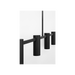 Generation Lighting Zentro Four-Light Linear Chandelier Midnight Black Bulb[s] Included (GLC2074MBKE)