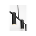 Generation Lighting Zentro Four-Light Linear Chandelier Midnight Black Bulb[s] Included (GLC2074MBKE)