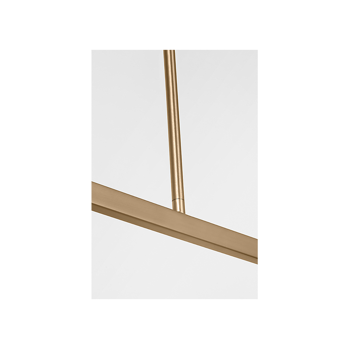 Generation Lighting Zentro Four-Light Linear Chandelier Satin Brass Bulb[s] Not Included (GLC2074SB)